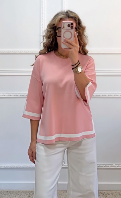 Μερσεριζέ μπλούζα ροζ