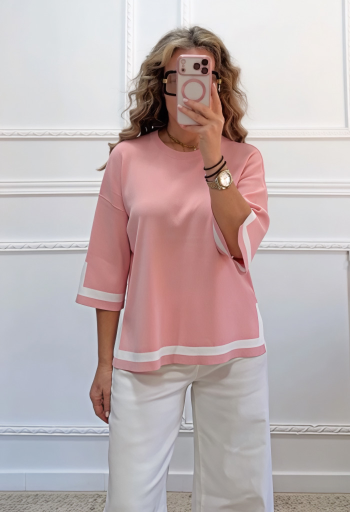 Μερσεριζέ μπλούζα ροζ