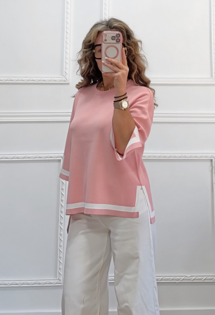 Μερσεριζέ μπλούζα ροζ