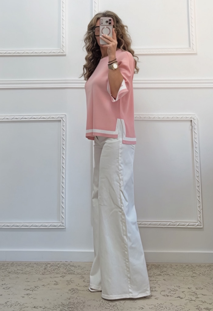 Μερσεριζέ μπλούζα ροζ