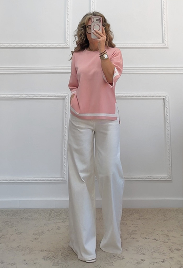 Μερσεριζέ μπλούζα ροζ