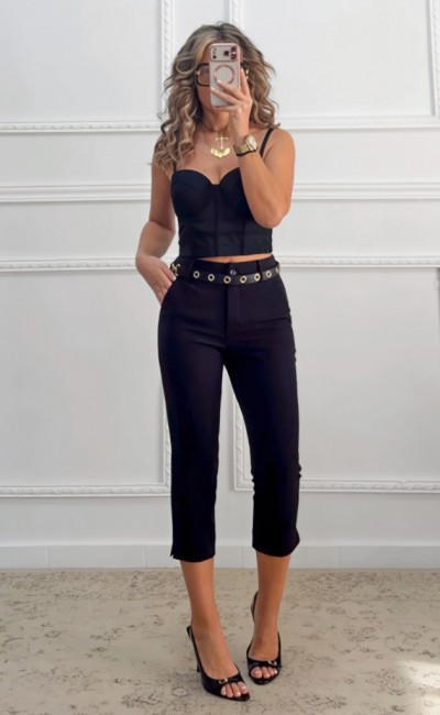 Κορσές με τιράντες μαύρος