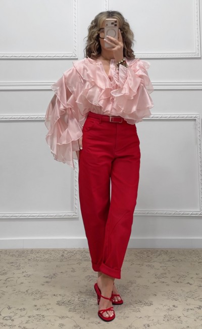 Τζιν παντελόνι κόκκινο