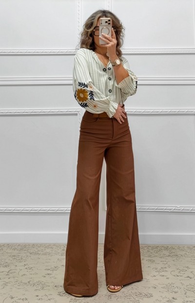 Boho μπλούζα με κεντήματα