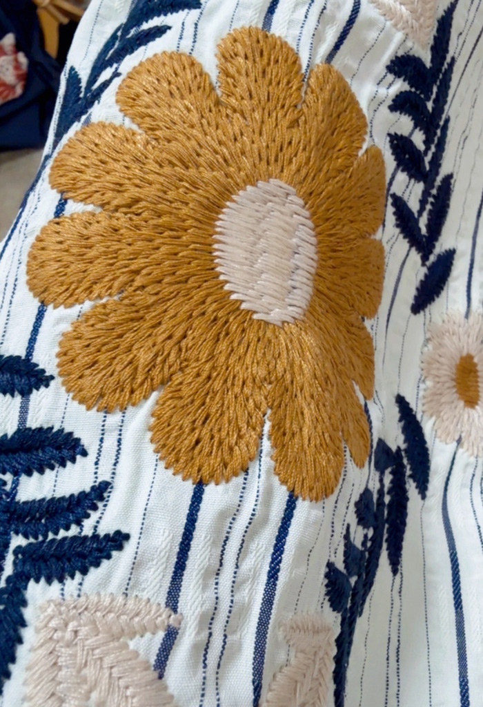 Boho μπλούζα με κεντήματα