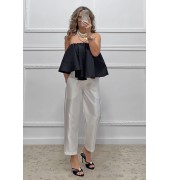 Tapered παντελόνι λευκό