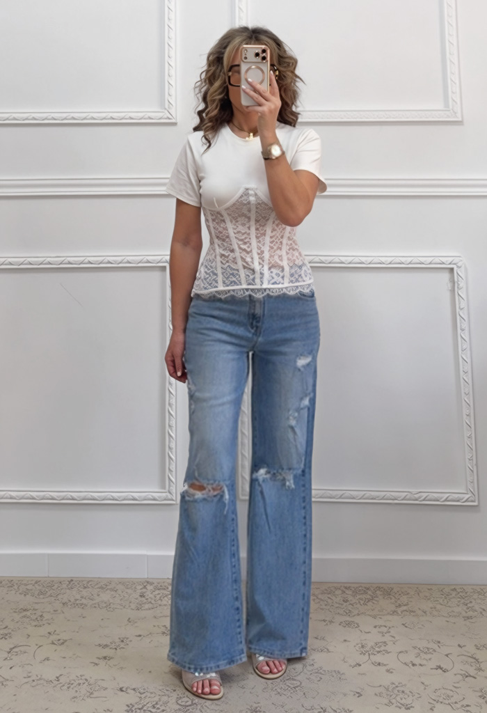 Τζιν παντελόνι με σκισίματα