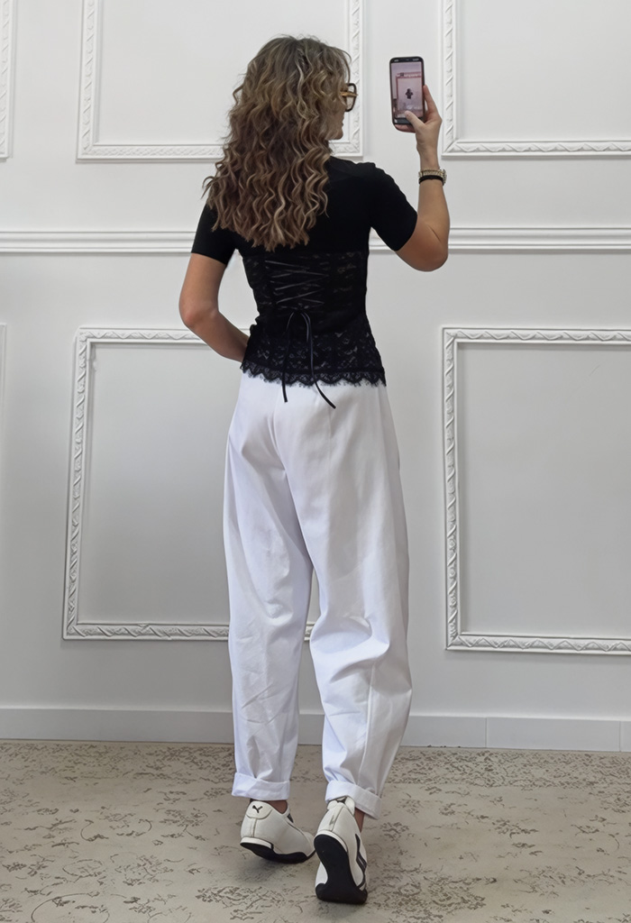 Corset τοπ με δαντέλα