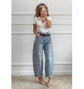 Μπλουζάκι με φερμουάρ λευκό