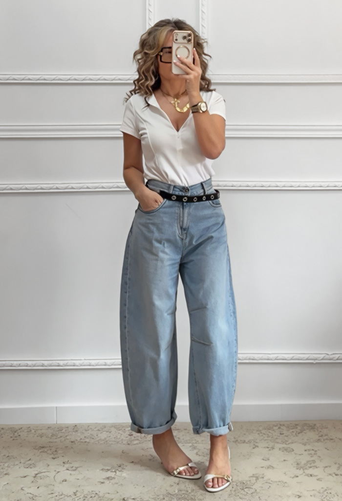 Μπλουζάκι με φερμουάρ λευκό