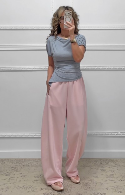 Μπλούζα με άνοιγμα γκρι