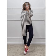 Ασύμμετρη μπλούζα ριγέ