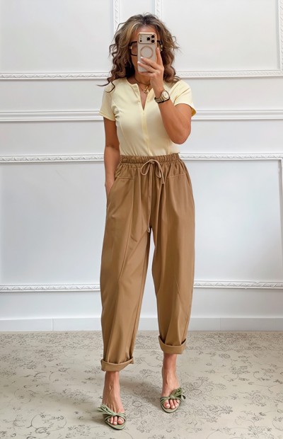 Μπλουζάκι με φερμουάρ κίτρινο