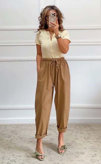 Μπλουζάκι με φερμουάρ κίτρινο