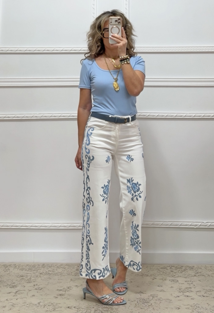 Μπλουζάκι βαμβακερό γαλάζιο