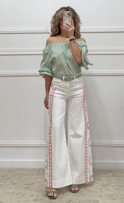 Παντελόνι με κεντήματα