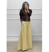 Πουά παντελόνα κίτρινη