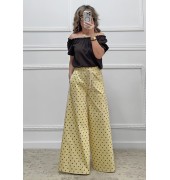 Πουά παντελόνα κίτρινη