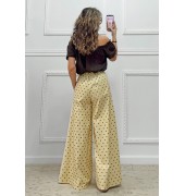 Πουά παντελόνα κίτρινη