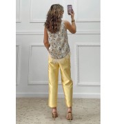 Tapered παντελόνι κίτρινο