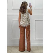 Φλοράλ μπλούζα με φτερά