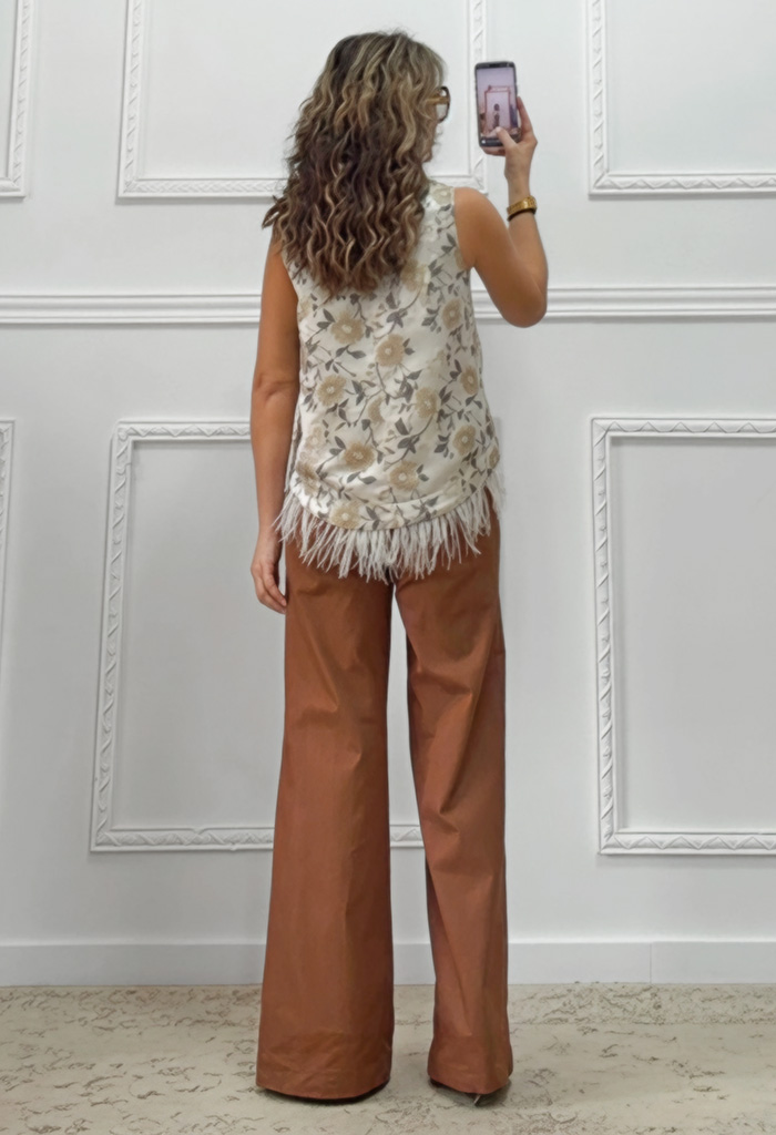 Φλοράλ μπλούζα με φτερά