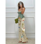 Wide leg ψηλόμεσο παντελόνι Wide leg ψηλόμεσο παντελόνι