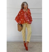 Mom fit παντελόνι baby yellow Mom fit παντελόνι baby yellow