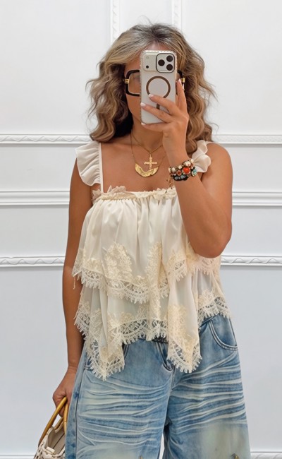 Boho τοπ εκρού Boho τοπ εκρού
