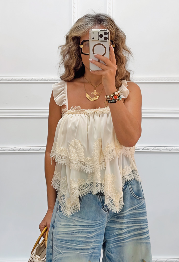Boho τοπ εκρού Boho τοπ εκρού