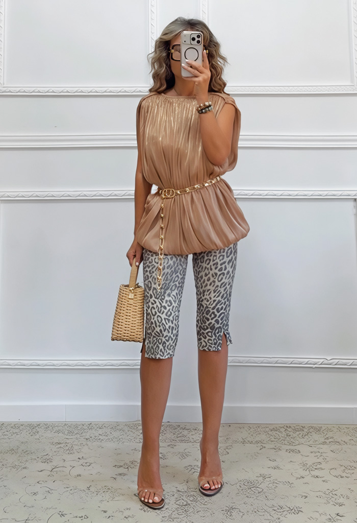 Κάπρι παντελόνι animal print Κάπρι παντελόνι animal print