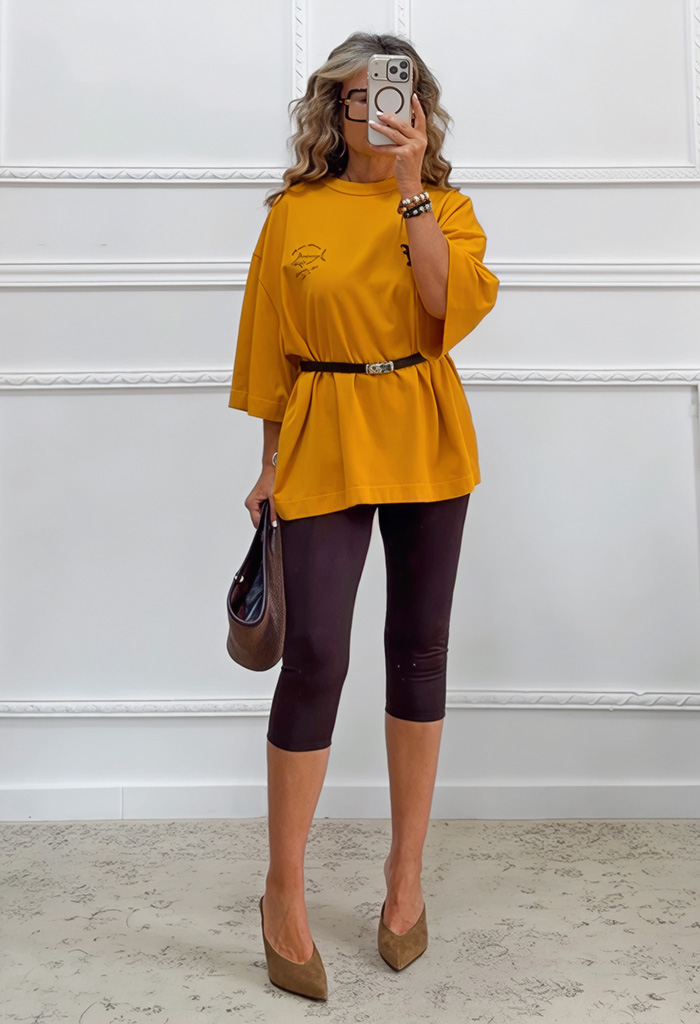 Oversized t-shirt με τύπωμα Oversized t-shirt με τύπωμα
