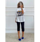 Oversized t-shirt με τύπωμα Oversized t-shirt με τύπωμα