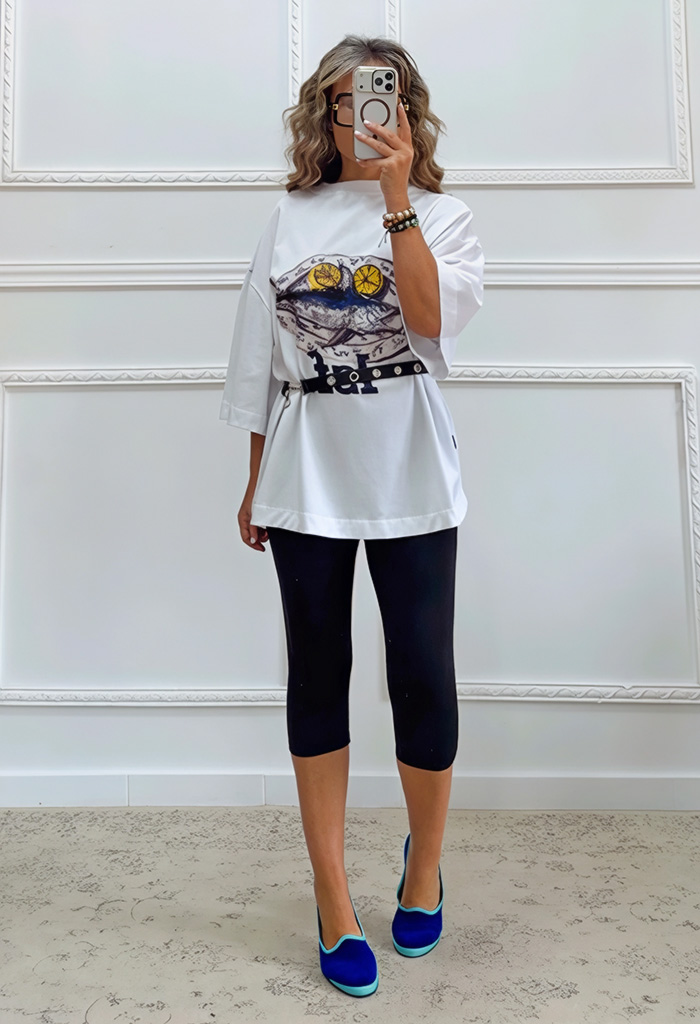 Oversized t-shirt με τύπωμα Oversized t-shirt με τύπωμα