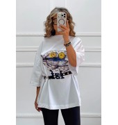 Oversized t-shirt με τύπωμα Oversized t-shirt με τύπωμα