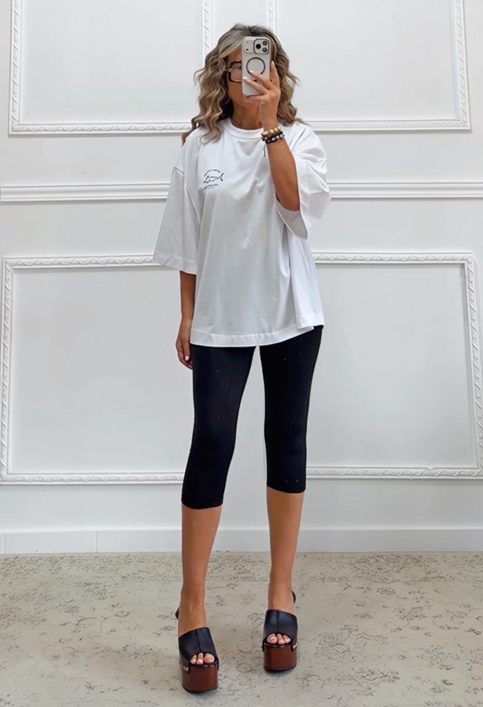 Oversized t-shirt με τύπωμα Oversized t-shirt με τύπωμα