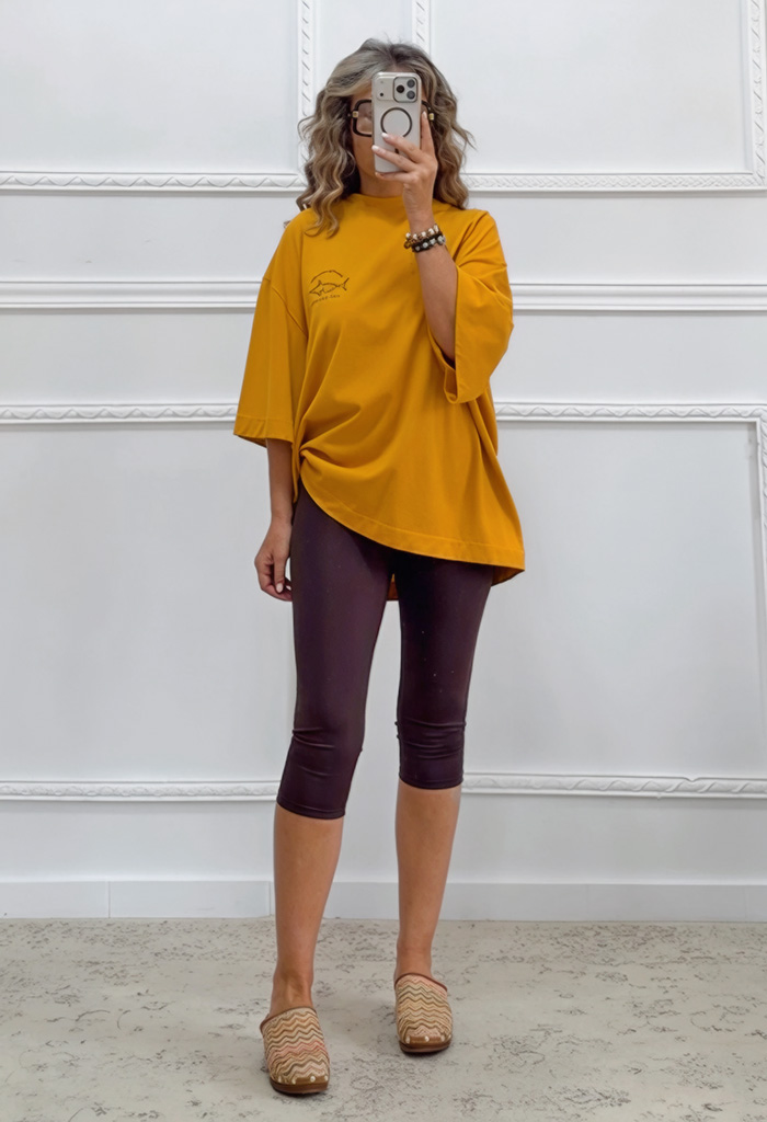 Oversized t-shirt με τύπωμα Oversized t-shirt με τύπωμα