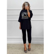 Oversized t-shirt με τύπωμα Oversized t-shirt με τύπωμα