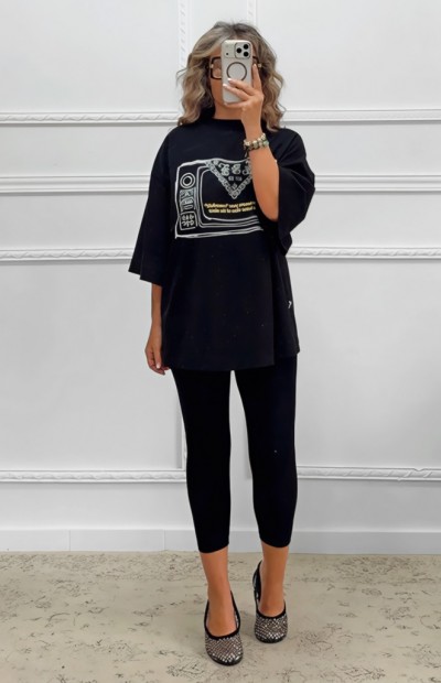 Oversized t-shirt με τύπωμα