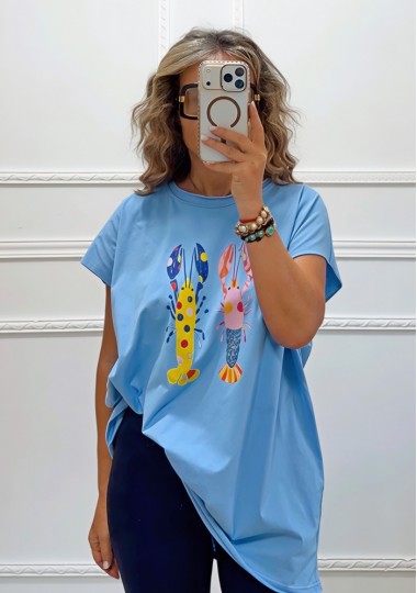 T-shirt γαλάζιο