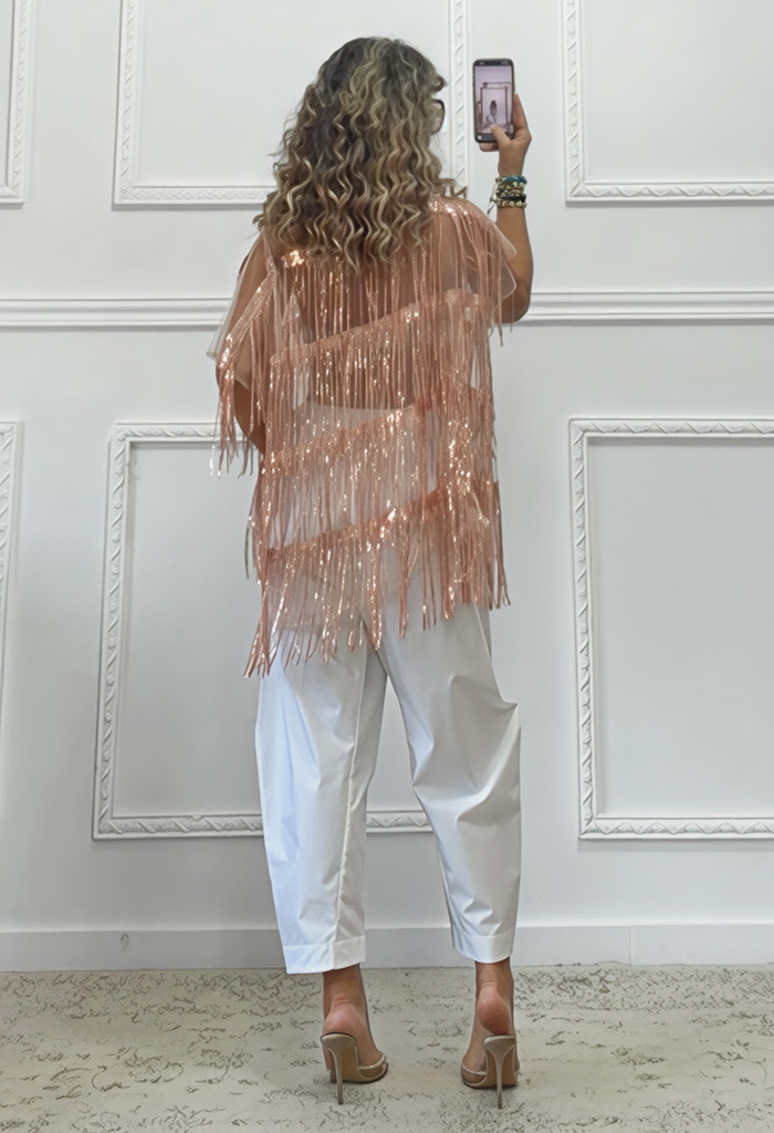 Παντελόνι baggy λευκό Παντελόνι baggy λευκό