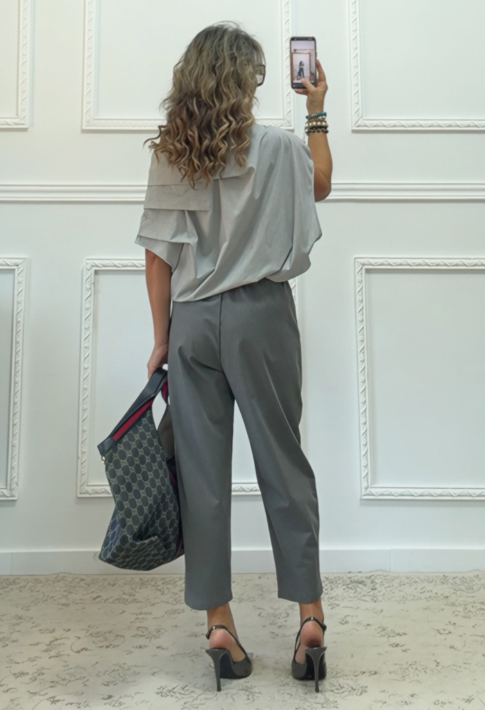Παντελόνι baggy γκρι Παντελόνι baggy γκρι
