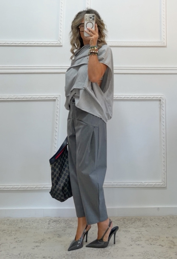 Παντελόνι baggy γκρι Παντελόνι baggy γκρι