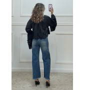 Boho πουκαμίσα μαύρη