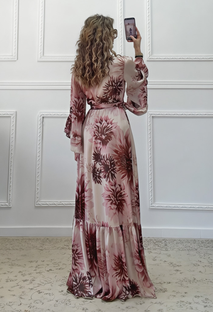 Μακρύ κρουαζέ φόρεμα