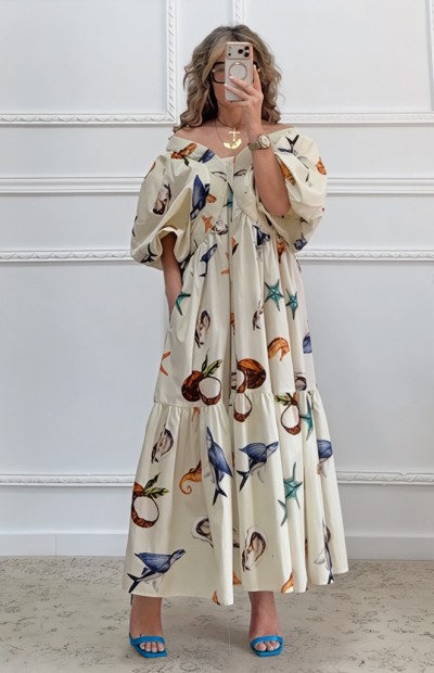 Μακρύ φόρεμα με print Μακρύ φόρεμα με print