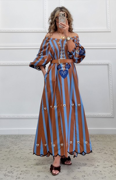 Μποχο φορεμα βαμβακερο