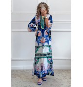 Μακρύ καφτάνι με print