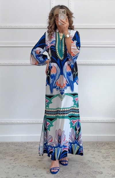 Μακρύ καφτάνι με print