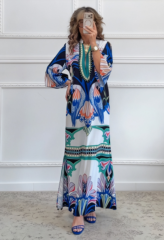 Μακρύ καφτάνι με print